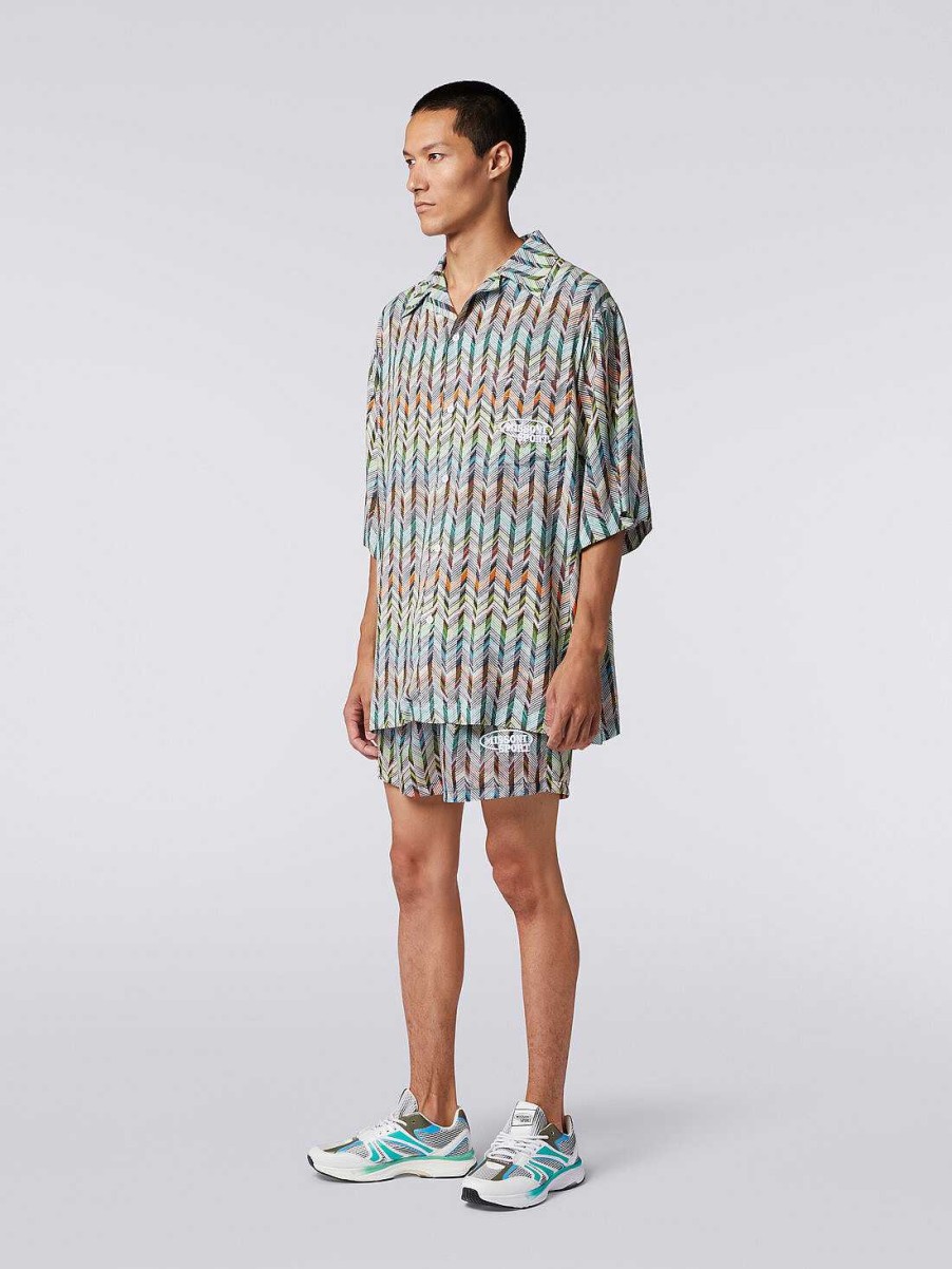 Maend Missoni Toj | Badebukser I Nylon Med Logotryk Flerfarvet