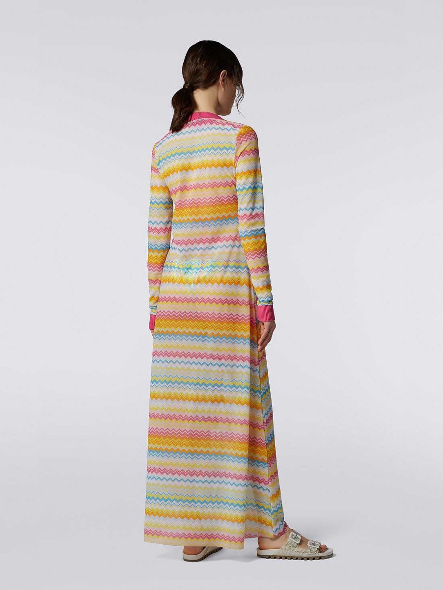 Kvinder Missoni Strandtoj | Viscose Tyl Zigzag Cover Up Cardigan Flerfarvet