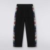 Dreng (4-14 Ar) Missoni | Joggers I Bomuldsfleece Med Chevron-Indlaeg Sort