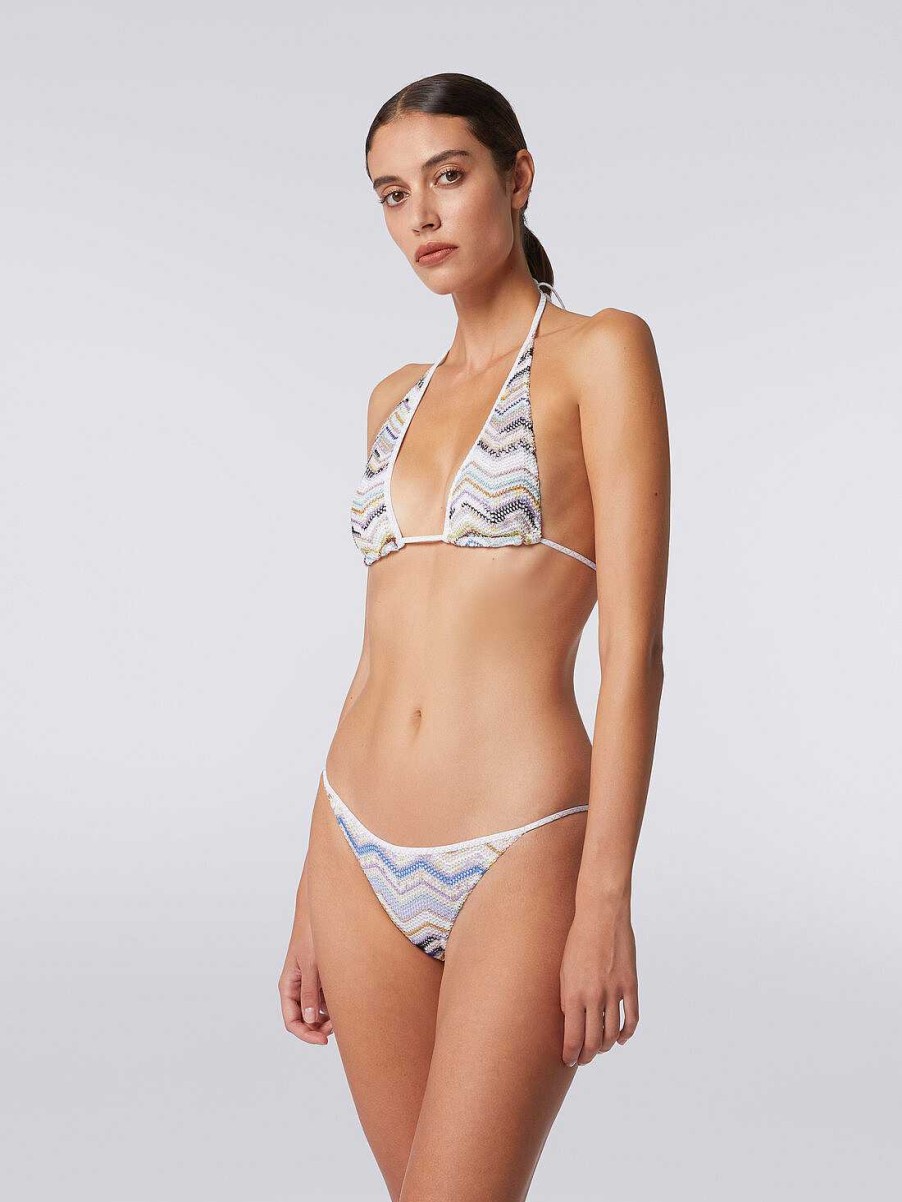 Kvinder Missoni Badetoj | Zigzag Haeklet Bikini Med Lurex Flerfarvet