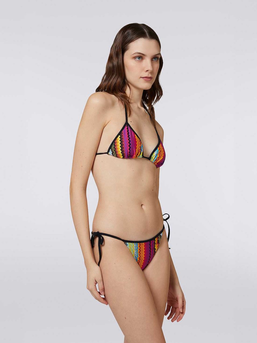 Kvinder Missoni Badetoj | Chevron Bikini I Nylon Flerfarvet