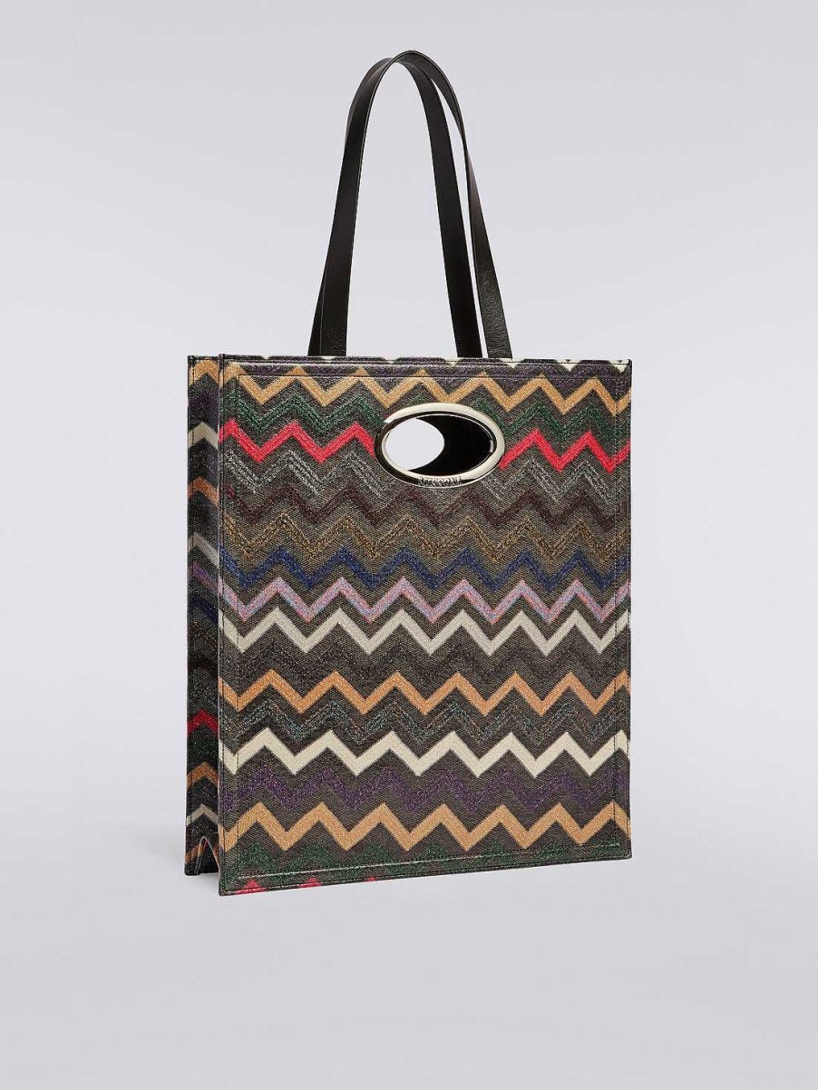 Kvinder Missoni Tasker | Zigzag Lame Viskose Taske Flerfarvet