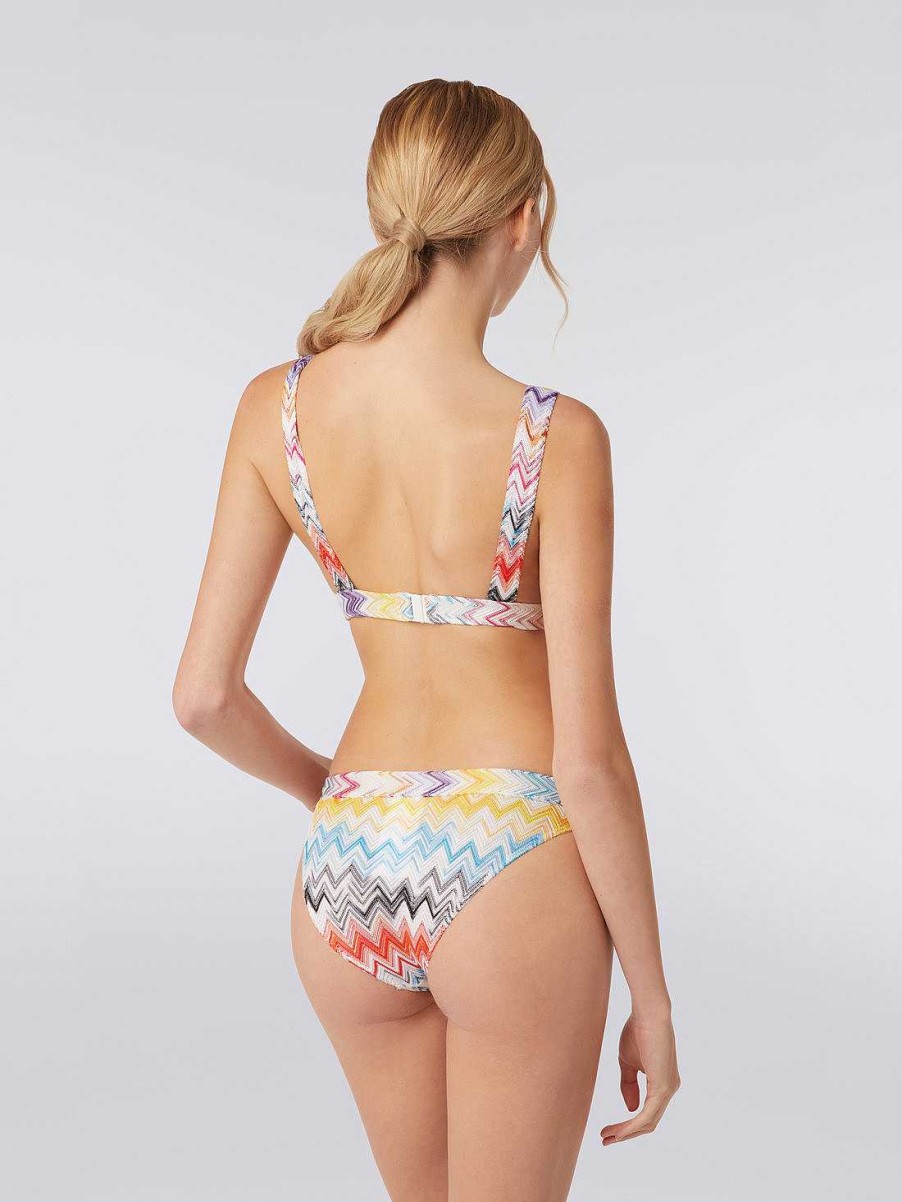 Kvinder Missoni Badetoj | Chevron Bikini I Strik I Viskose Flerfarvet