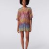 Kvinder Missoni Strandtoj | Kort Zigzag Print Cover Up Kaftan Flerfarvet