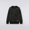 Dreng (4-14 Ar) Missoni | Uldstrikket Pullover Med Rund Hals Sort Hvid