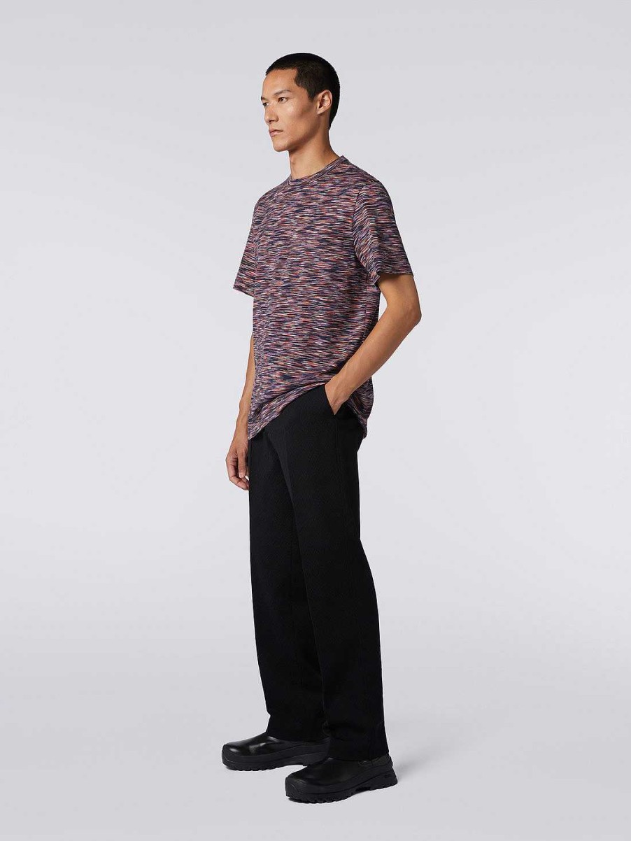 Maend Missoni Poloer Og T-Shirts | T-Shirt Med Rund Hals I Bomuld Flerfarvet