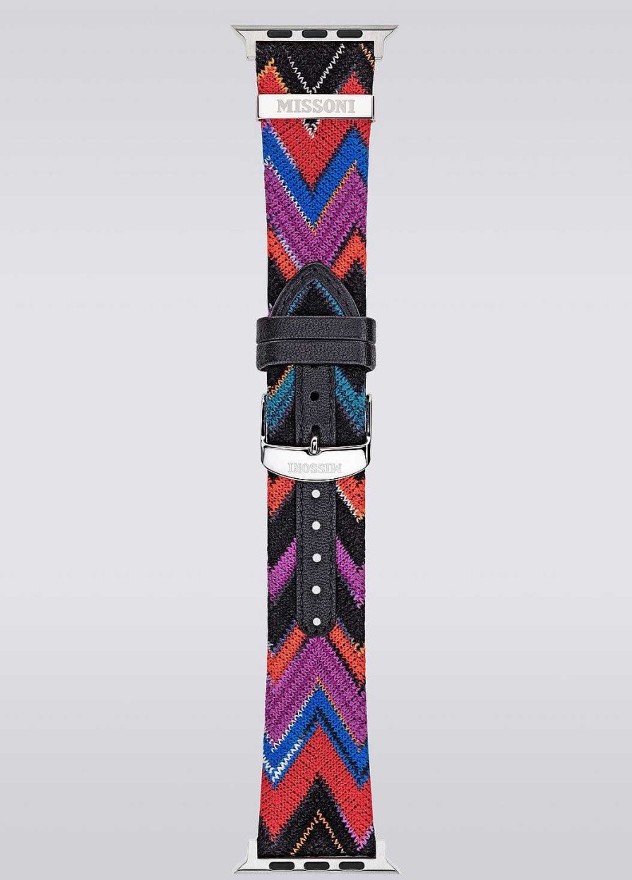 Kvinder Missoni Ure | Missoni Fabric 24 Mm Apple Watch-Kompatibel Rem Flerfarvet