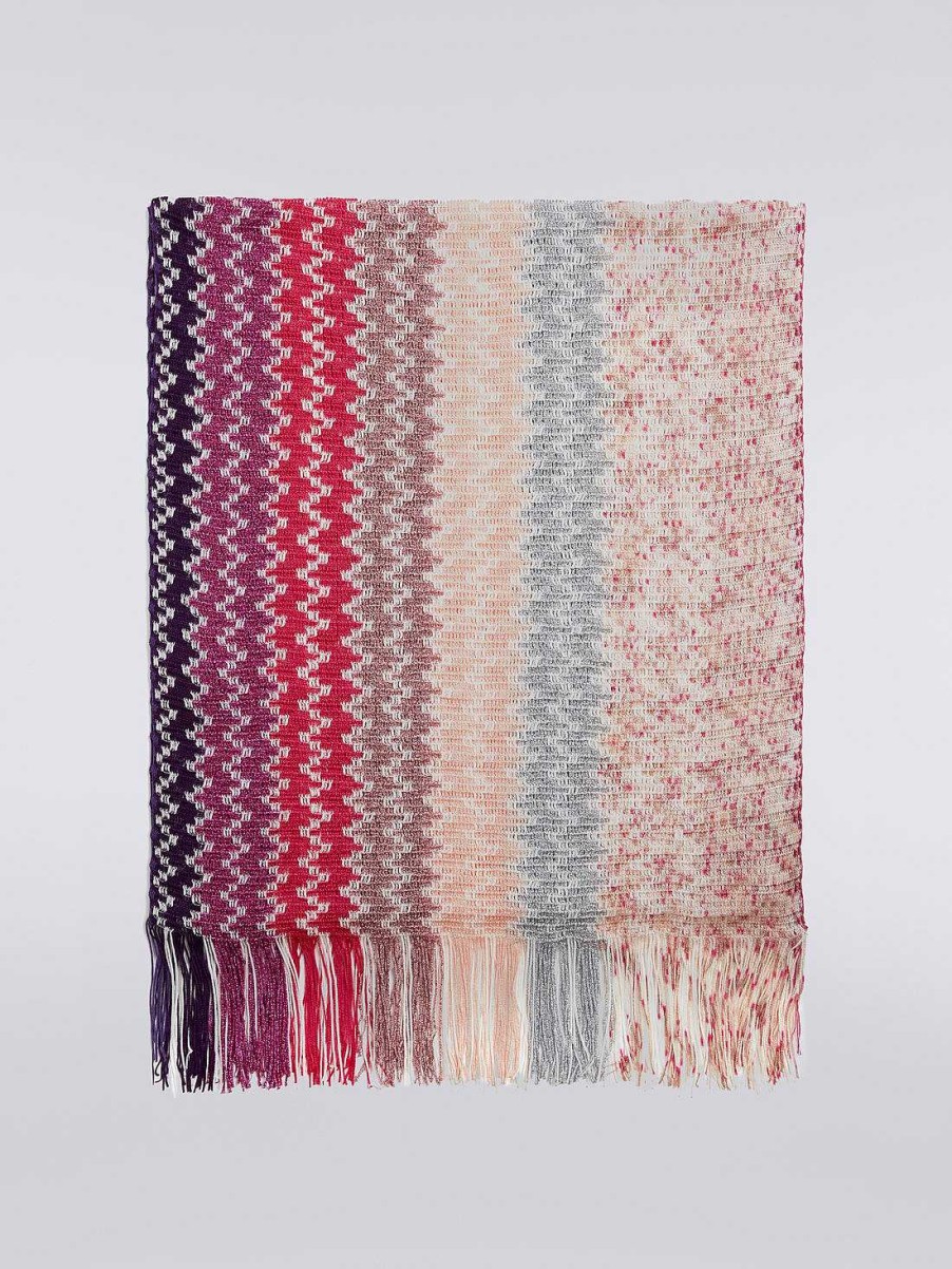 Kvinder Missoni Torklaeder & Foulards | Modal Og Lurex Stole Med Frynser Flerfarvet