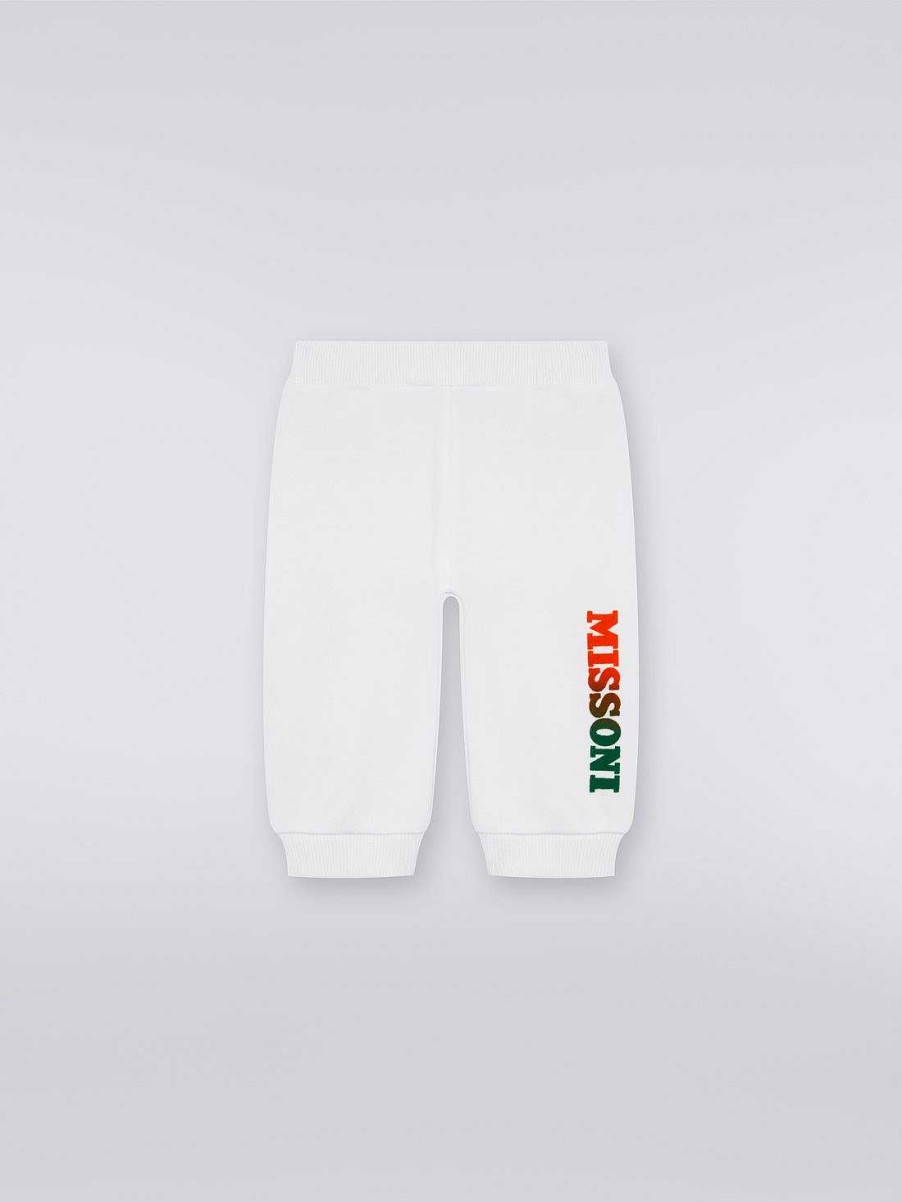 Dreng (4-14 Ar) Missoni | Joggers I Bomuld Med Degrade Logo Hvid