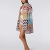 Kvinder Missoni Strandtoj | Bred Bomulds- Og Silkebluse I Zigzag-Print Flerfarvet