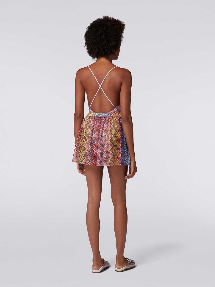 Kvinder Missoni Strandtoj | Badeshorts I Stof Med Zigzag-Print Flerfarvet