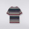 Dreng (4-14 Ar) Missoni | T-Shirt I Bomuldsblanding Med Zigzag Vaevning Flerfarvet