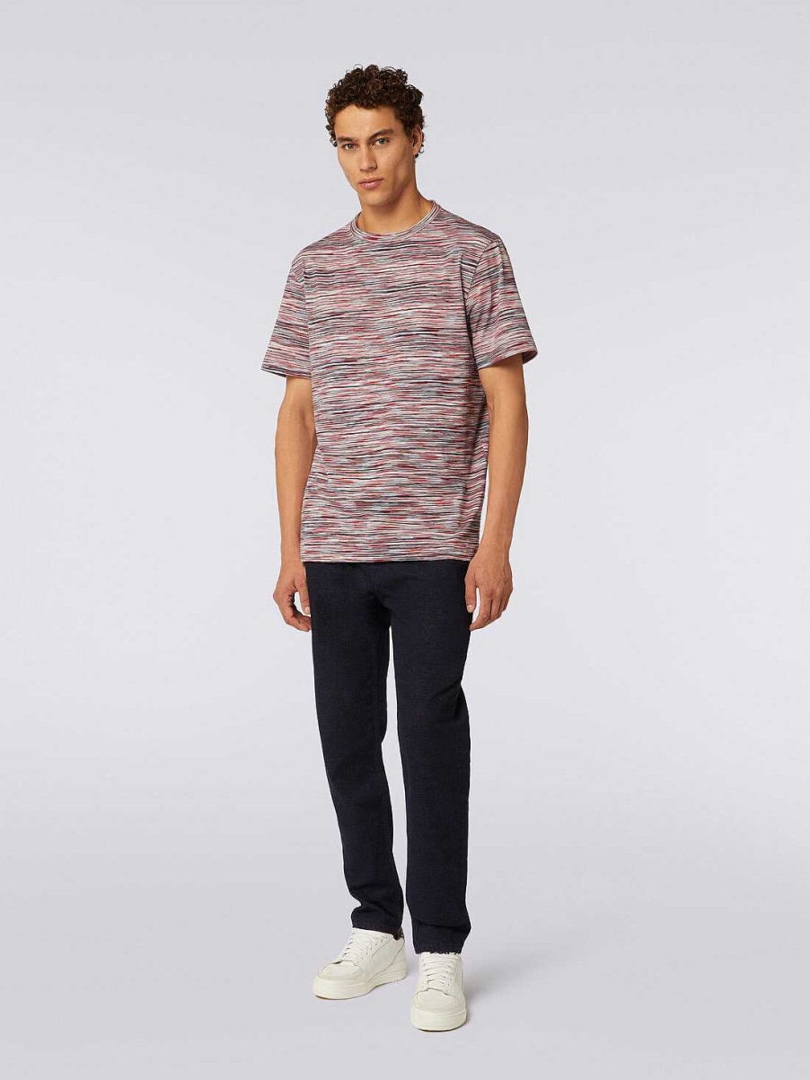 Maend Missoni Poloer Og T-Shirts | T-Shirt Med Rund Hals I Bomuld Flerfarvet