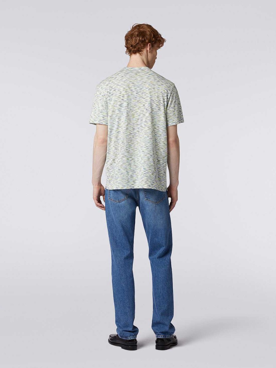 Maend Missoni Poloer Og T-Shirts | T-Shirt Med Rund Hals I Bomuld Gron