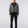 Maend Missoni Strik | Cardigan I Bomuldsblanding Med Pailletter Sort Hvid