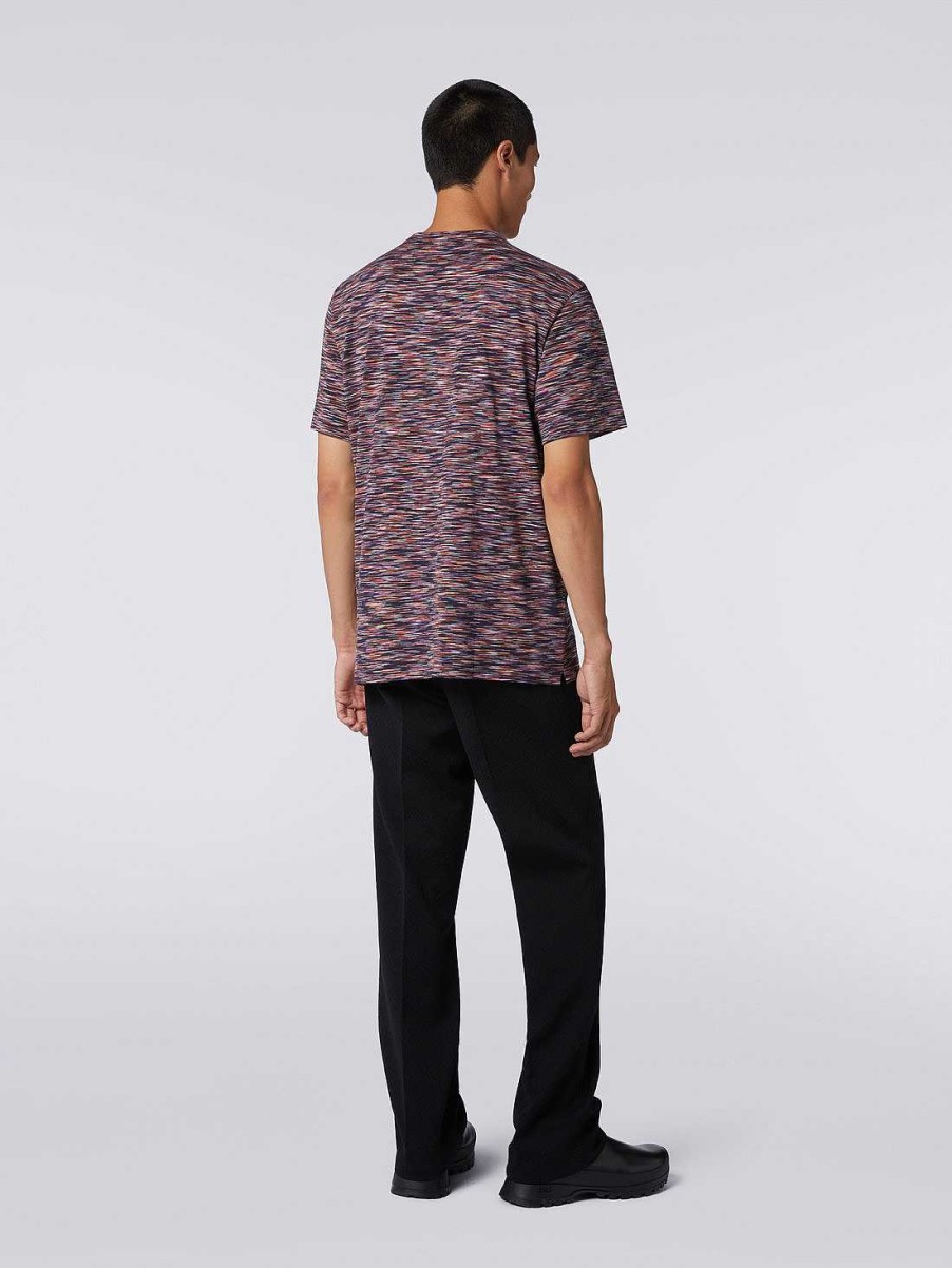 Maend Missoni Poloer Og T-Shirts | T-Shirt Med Rund Hals I Bomuld Flerfarvet