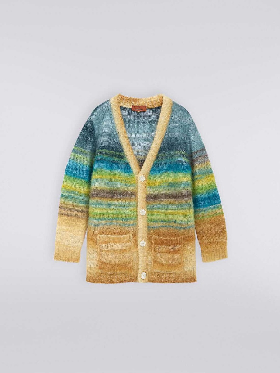 Dreng (4-14 Ar) Missoni | Mohair Og Alpaca Blanding Cardigan Flerfarvet