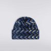 Maend Missoni Hatte | Zigzag Uld Strik Hue Flerfarvet