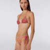 Kvinder Missoni Badetoj | Flerfarvet Zigzag Tyl Bikini Lyserod