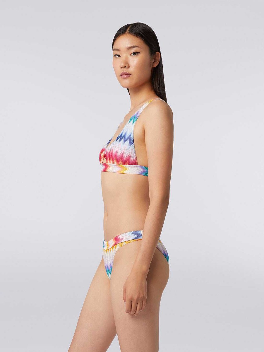 Kvinder Missoni Badetoj | Bikini I Zigzag Viskose Med Lurex Flerfarvet