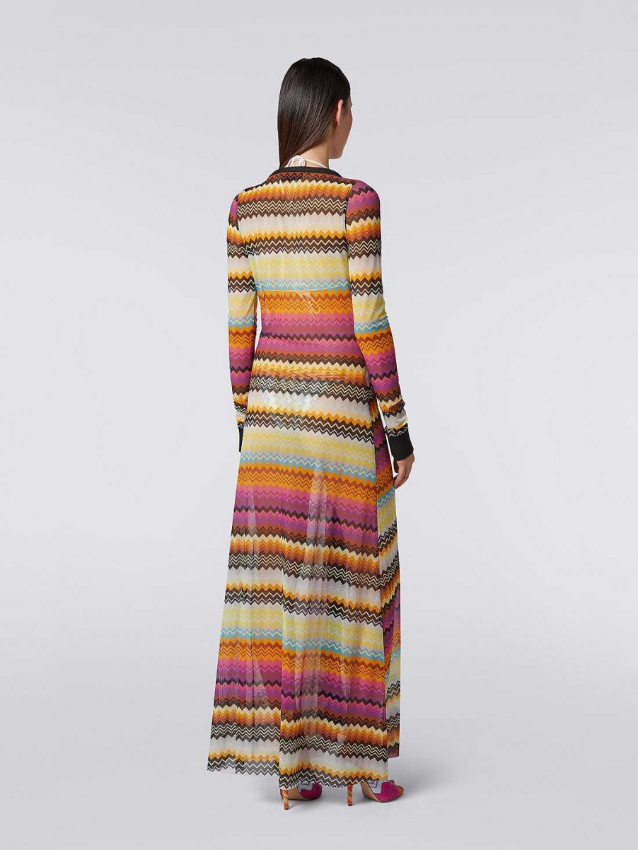 Kvinder Missoni Strandtoj | Viscose Tyl Zigzag Cover Up Cardigan Flerfarvet