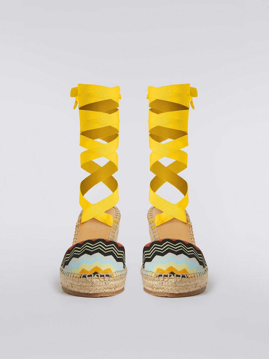 Kvinder Missoni Tilbehor | Espadriller I Chevron Canvas Flerfarvet