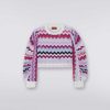 Pige (4-14 Ar) Missoni | Langaermet Sweatshirt I Bomuld Med Zigzag Flerfarvet