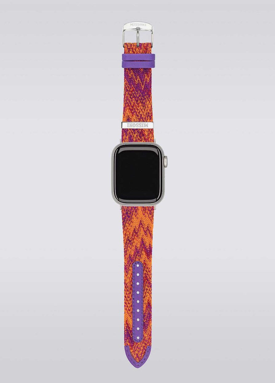 Kvinder Missoni Ure | Missoni Fabric 22 Mm Apple Watch-Kompatibel Rem Flerfarvet