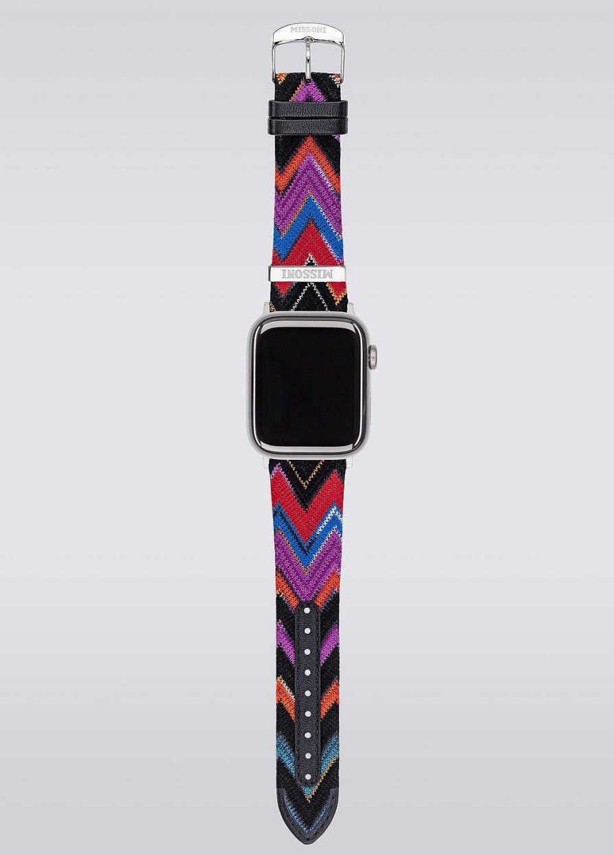 Kvinder Missoni Ure | Missoni Fabric 24 Mm Apple Watch-Kompatibel Rem Flerfarvet