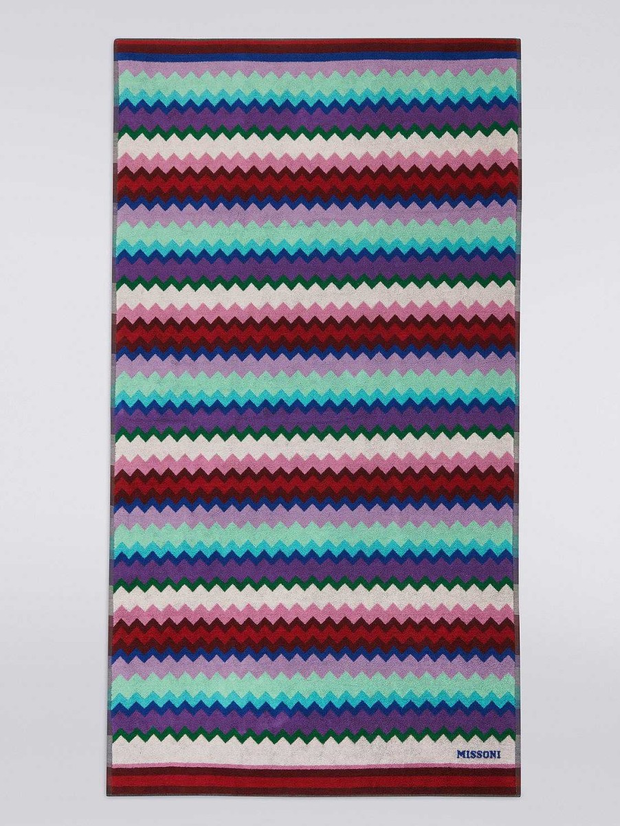 Kvinder Missoni Strandhandklaeder | 100X180 Cm Chantal Chevron Bomuldsfrotte Badehandklaede Flerfarvet