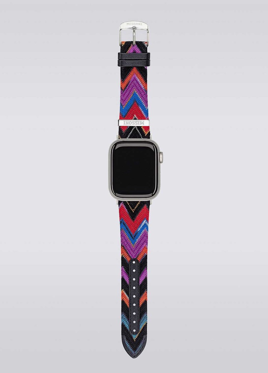 Kvinder Missoni Ure | Missoni Fabric 22 Mm Apple Watch-Kompatibel Rem Flerfarvet