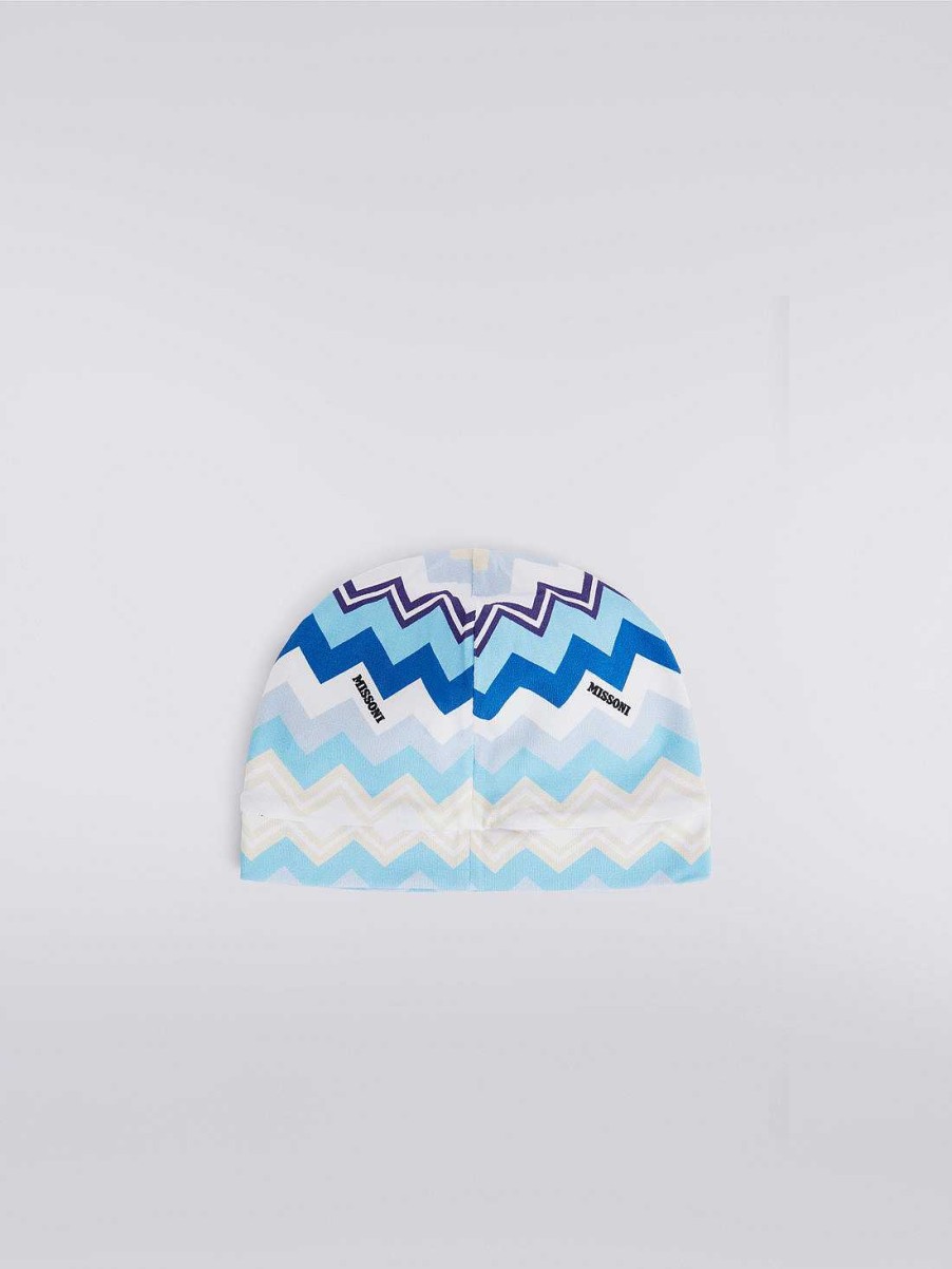 Baby (0-24 Maneder) Missoni | Tredelt Saet Med Jumpsuit I Bomuld, Hagesmaek Og Dockerhat Med Zigzag-Monster Flerfarvet