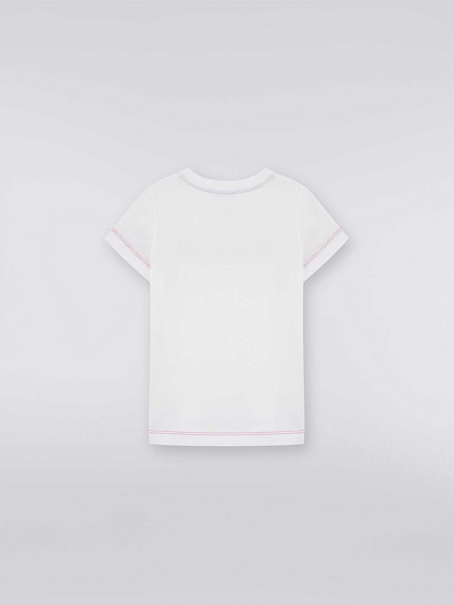 Pige (4-14 Ar) Missoni | Bomuld T-Shirt Med Pailletter Logo Lyserod