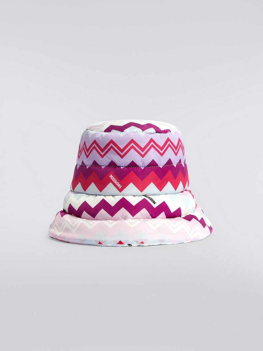 Pige (4-14 Ar) Missoni | Zigzag Nylon Bottehat Flerfarvet