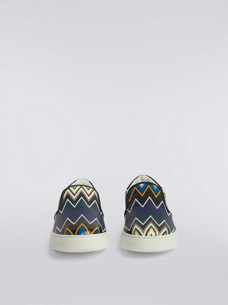 Dreng (4-14 Ar) Missoni | Slip-On Sneakers Med Zigzag Print Flerfarvet