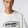 Maend Missoni Poloer Og T-Shirts | T-Shirt I Bomuld Med Rund Hals Og Logo I Samarbejde Med Mike Maignan Hvid