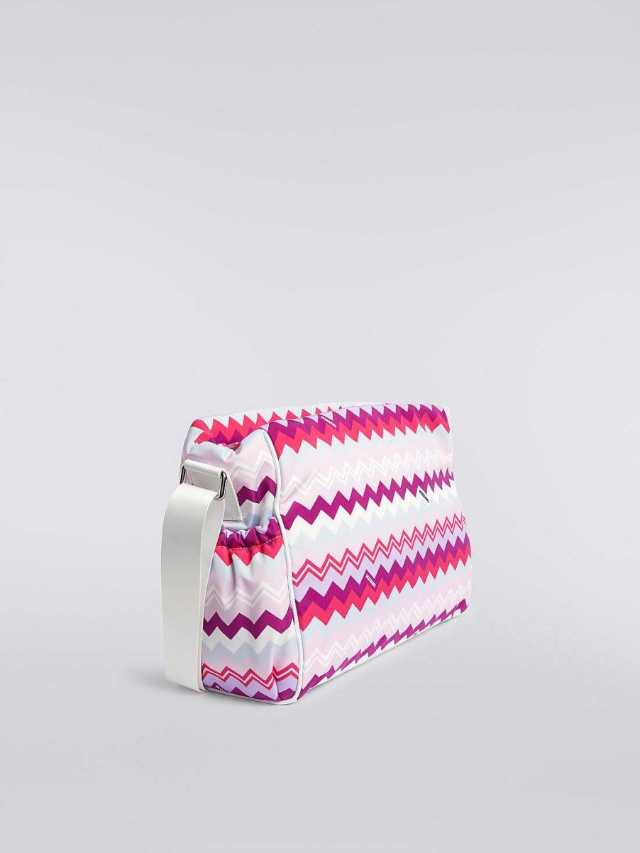 Baby (0-24 Maneder) Missoni | Zigzag Nylon Skuldertaske Flerfarvet