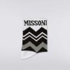 Dreng (4-14 Ar) Missoni | Zigzag Stromper I Bomuldsblanding Sort Hvid