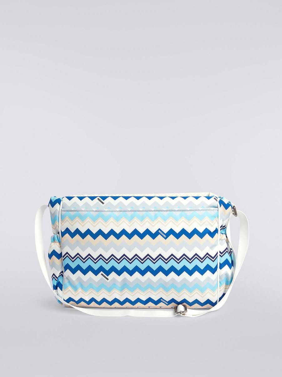 Baby (0-24 Maneder) Missoni | Zigzag Nylon Skuldertaske Flerfarvet