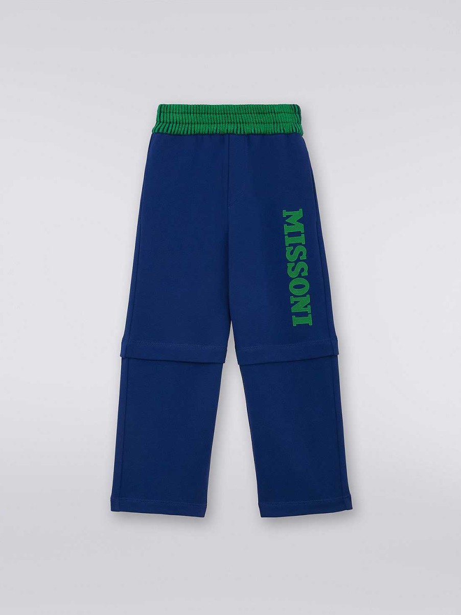 Dreng (4-14 Ar) Missoni | Joggers I Bomuldsfleece Med Logo Bla