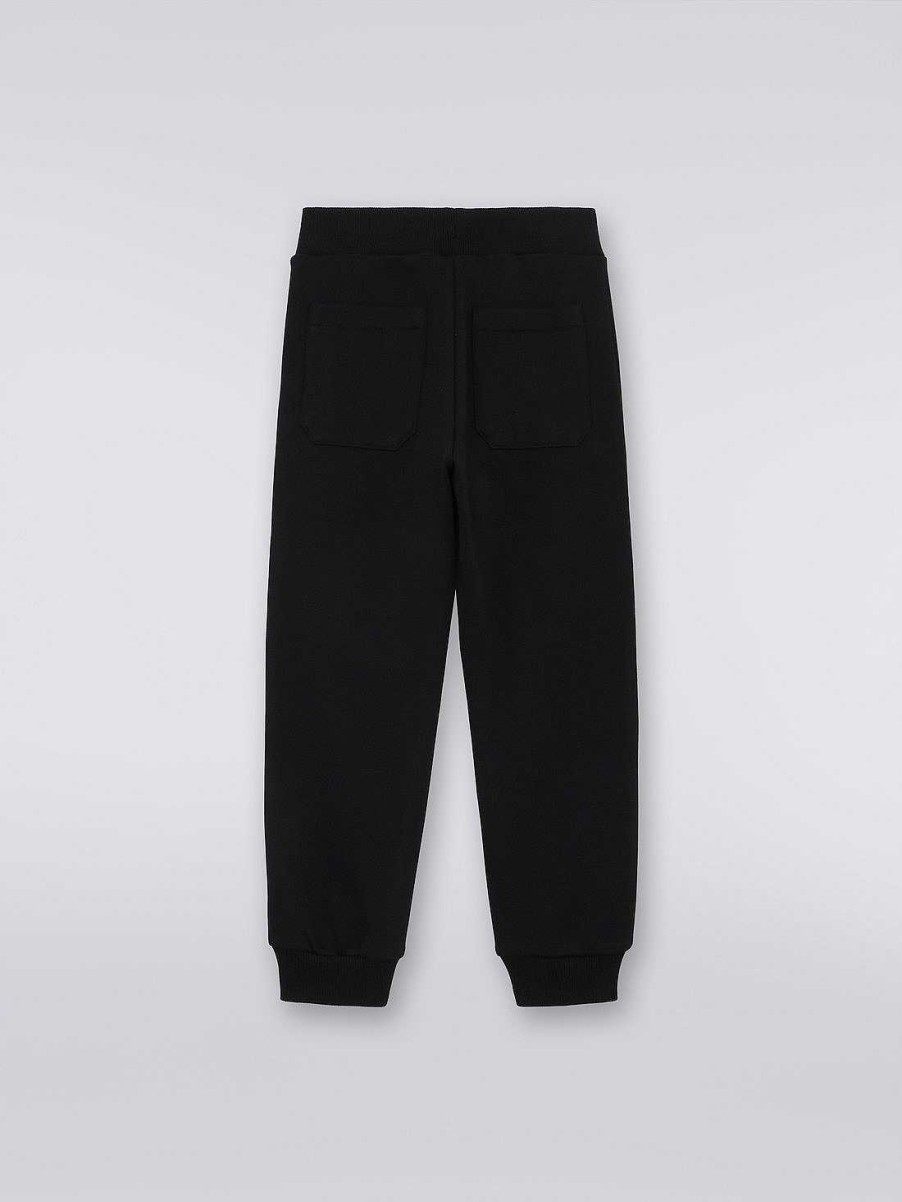 Dreng (4-14 Ar) Missoni | Joggers I Bomuldsfleece Med Logo Sort