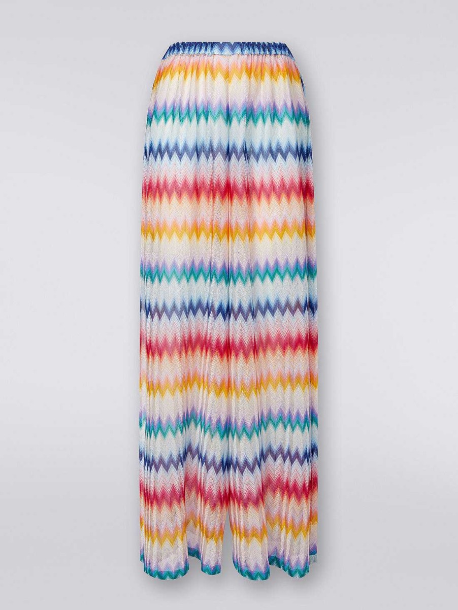 Kvinder Missoni Strandtoj | Zigzag Cover Up Bukser Med Lurex Flerfarvet