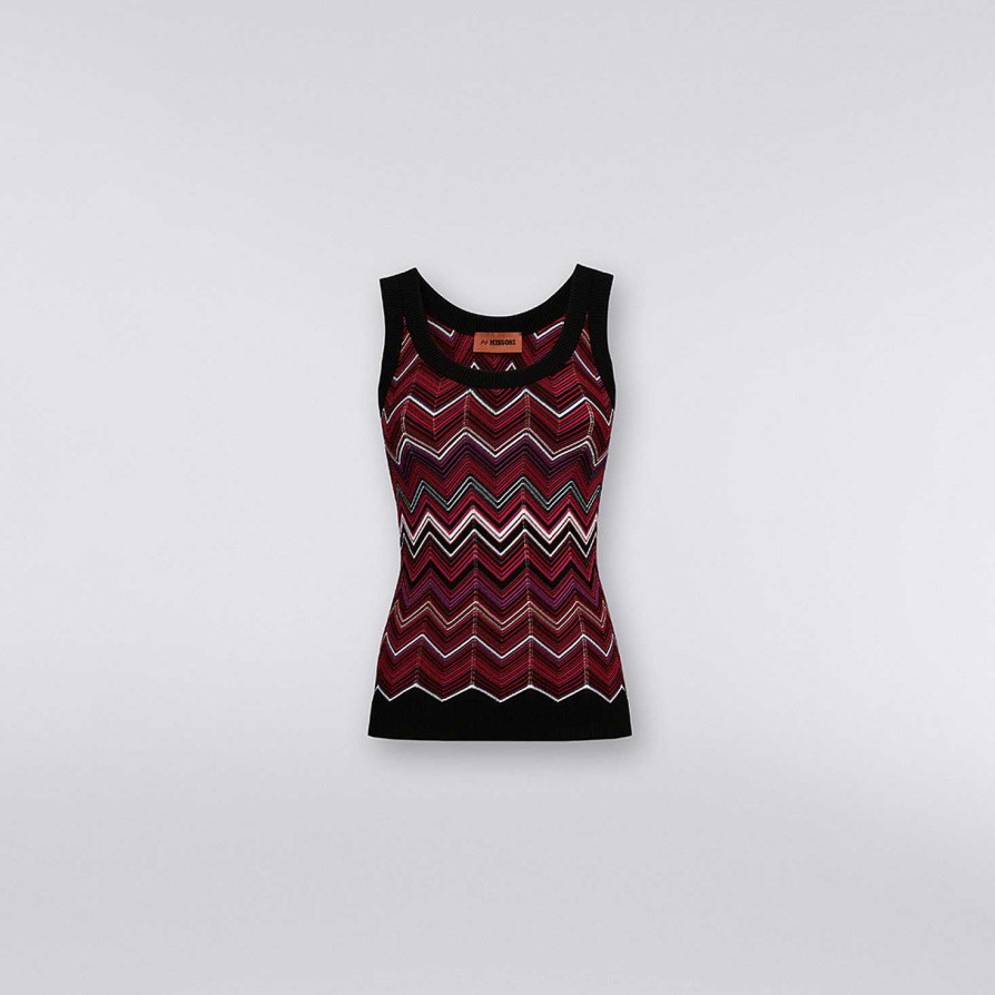 Kvinder Missoni T-Shirts Og Toppe | Chevron Tanktop I Viskoseblanding Flerfarvet