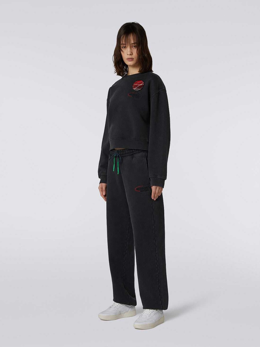 Kvinder Missoni Toj | Joggers I Bomuldsblanding Med Logo Gra