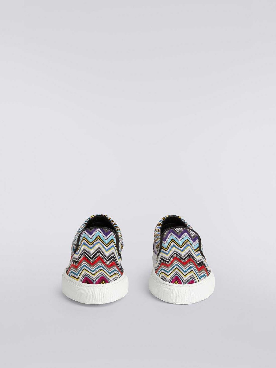 Maend Missoni Sko | Slip-On Sneakers Med Zigzag Overdel Flerfarvet