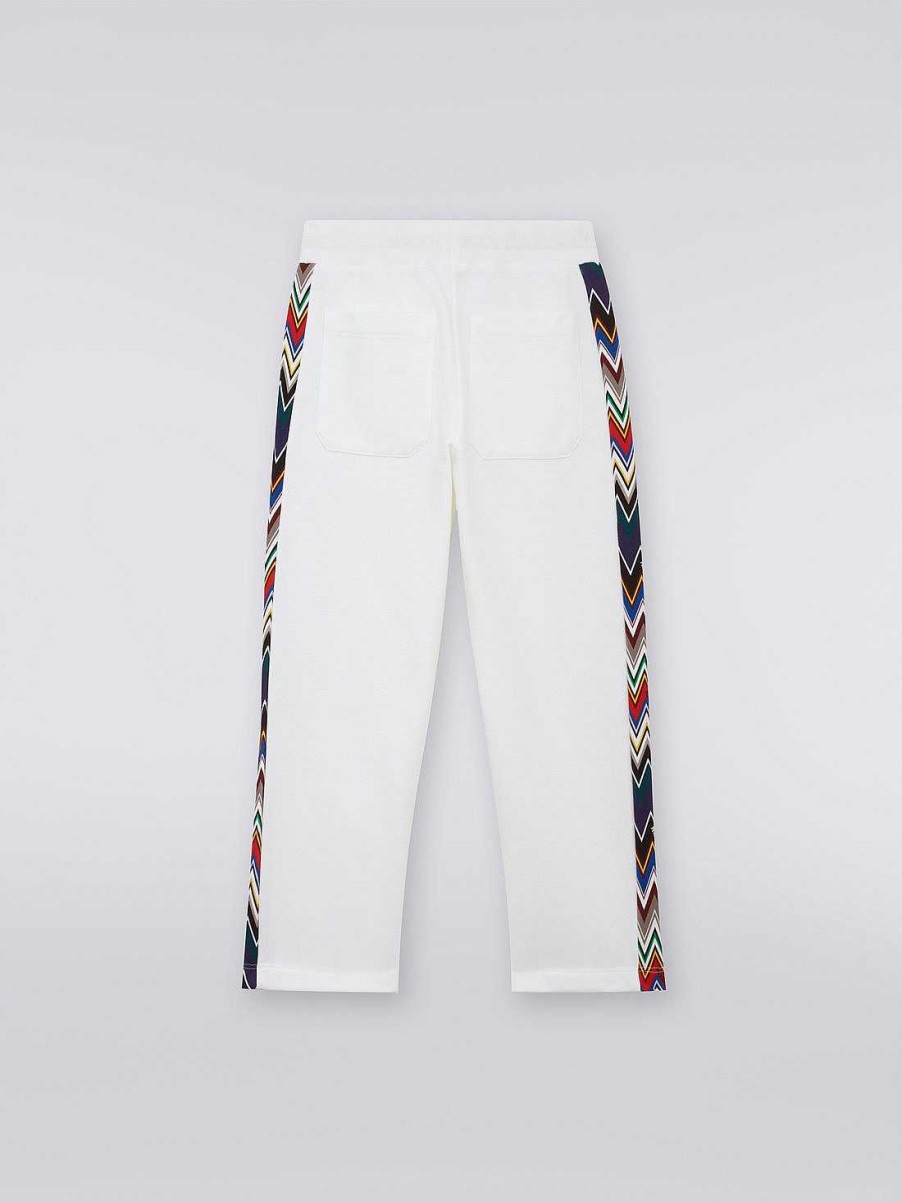 Dreng (4-14 Ar) Missoni | Joggers I Bomuldsfleece Med Chevron-Indlaeg Flerfarvet