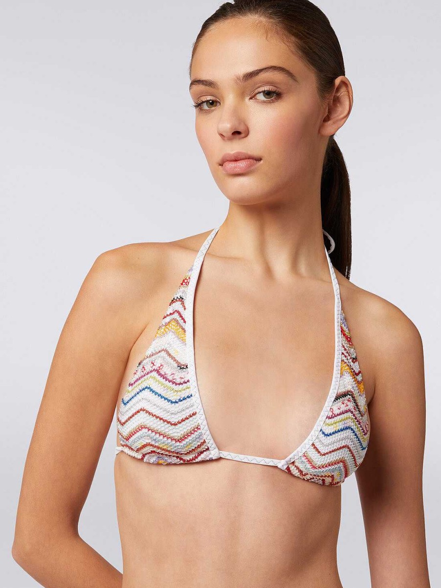 Kvinder Missoni Badetoj | Zigzag Haeklet Bikini Med Lurex Flerfarvet