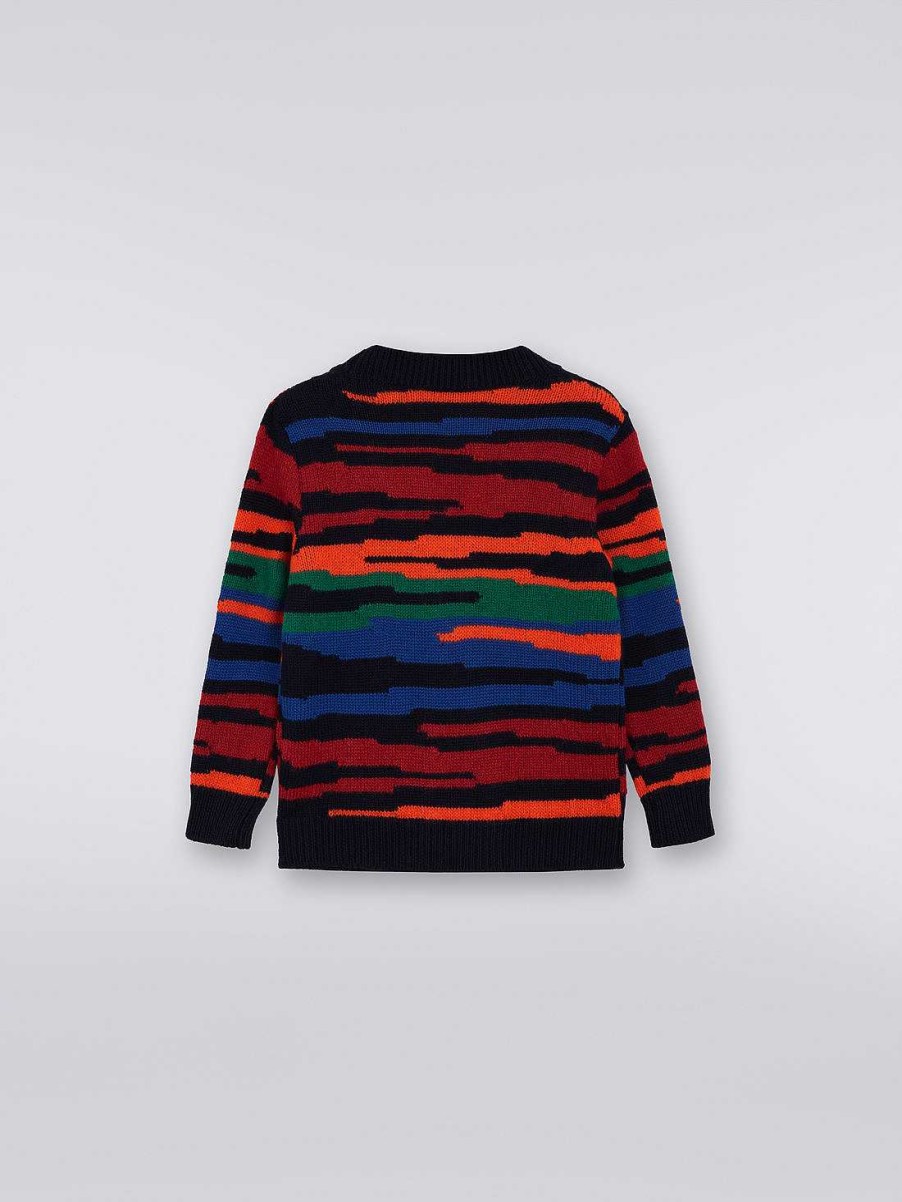 Dreng (4-14 Ar) Missoni | Slub Uld Strik Cardigan Flerfarvet