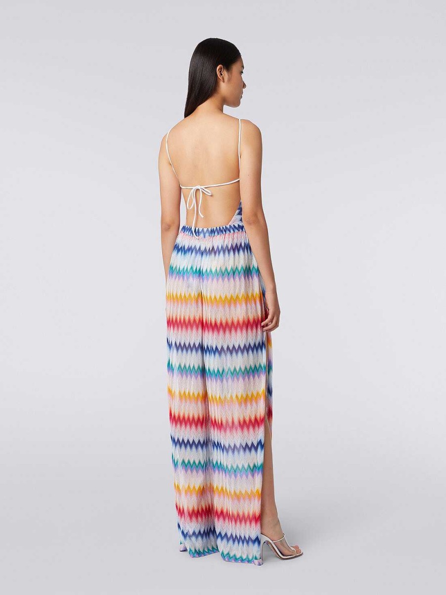 Kvinder Missoni Strandtoj | Zigzag Cover Up Bukser Med Lurex Flerfarvet