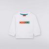 Dreng (4-14 Ar) Missoni | Sweatshirt I Bomuld Med Rund Hals Og Logo Hvid